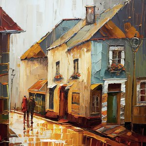 Strada di un villaggio di campagna da F. Abderrahim