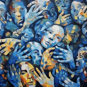 Una folla di volti da F. Abderrahim