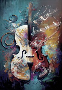 Pittura classica di violino