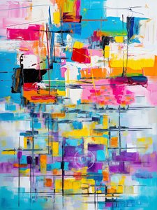 Pittura astratta fluida a colori pieni, stampe d