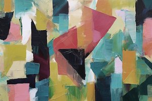 Pittura astratta geometrica minimalista da F. Abderrahim