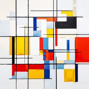 Stile di dipinto astratto di Piet Mondrian da F. Abderrahim