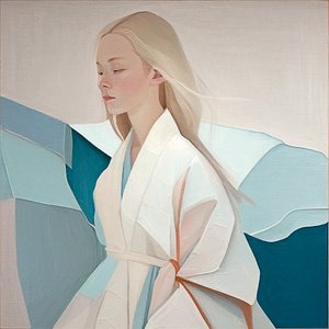 Ritratto di una bella donna bionda