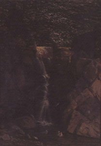 Cascata in un paesaggio boschivo da F. Famin