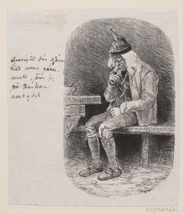 Illustrazione per "Il settimo padre in casa" da F. Hendriksen