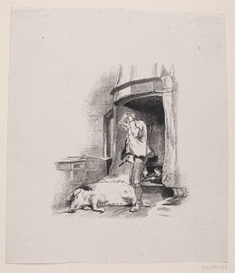 Illustrazione per "Manden som skulle stelle hjemme" da F. Hendriksen