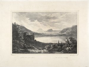 Veduta del lago Averno da F. Homer
