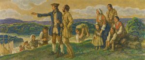 Arrivo del colonnello John Donaldson (progetto per il murale)