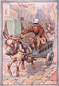 David corse dietro di lui il più velocemente possibile, illustrazione da David Copperfield, 1914 da F. M. B. Blaikie