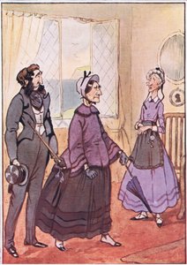 Uscirono altezzosamente dal cottage, illustrazione da David Copperfield, 1914