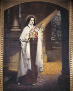 Santa Teresa di Lisieux, XX secolo (pittura murale) da F. Roytelet