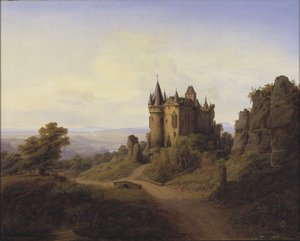 Castello di Bürresheim sul fiume Eifel