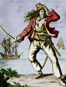 Mary Read (1690-1720) pirata inglese (incisione) da F. Wentworth