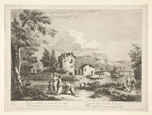 Paesaggio con rovine, da una serie di 4 da Fabio Berardi