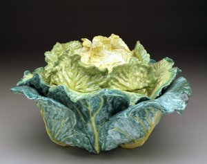 Terrina "Cavolo" con coperchio, c.1755 (maiolica)