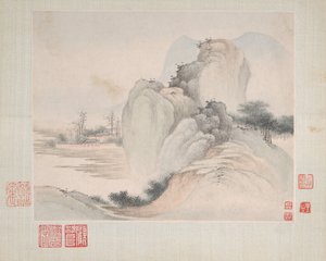 Paesaggi dipinti per Yuweng, datato 1673 da Fan Qi