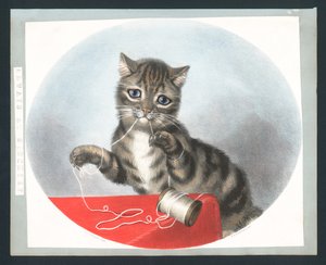 Sempre birichino - cartolina di auguri vittoriana da Fanny Corbaux