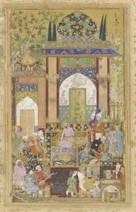 Babur riceve un cortigiano da Farrukh Beg