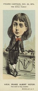 Caricatura del principe Alberto Vittorio da Faustin