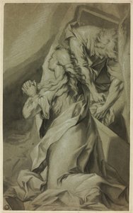 Maddalena inginocchiata e assistente alla tomba da Federico Barocci