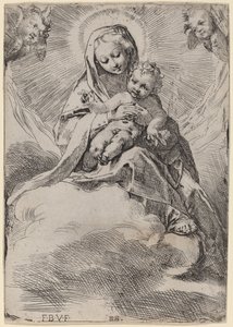 Madonna tra le nuvole da Federico Barocci