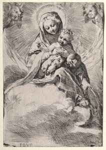 Madonna tra le nuvole da Federico Barocci