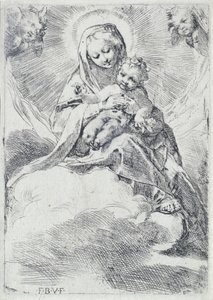 Madonna tra le nuvole da Federico Barocci