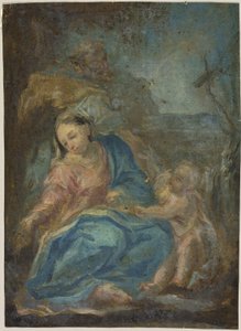 Riposo durante la Fuga in Egitto (recto); Madonna del Rosario (verso)