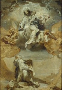 San Domenico de Guzman che riceve il Rosario, c1588
