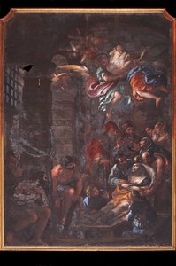 La morte di San Rocco in una cella di prigione ad Arona da Federico Bianchi