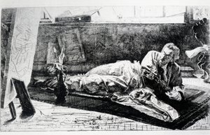 Certosino o Alla Certosa di Pavia da Federico Faruffini