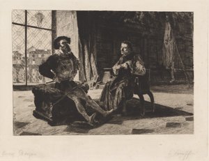 Cesare Borgia e Machiavelli da Federico Faruffini