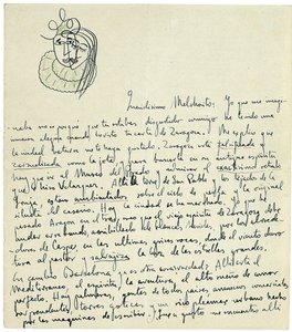 Lettera autografa a Melchor Fernandez Alamgro, Granada, fine gennaio 1926 da Federico Garcia Lorca