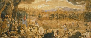 Scena di caccia con Firenze immaginaria, di Federico Zuccaro (circa 1540-1609) da Federico Zuccaro