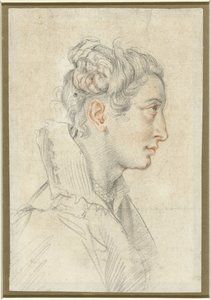Ritratto di una giovane donna sconosciuta di profilo da Federico Zuccaro