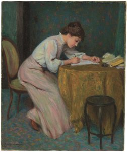 Giovane donna che scrive