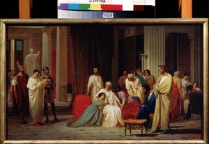 La lettura della condanna a morte del senatore romano Publio Clodio Trasea Peto nel 66 d.C. da Fedor Andreevich Bronnikov