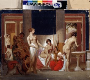 Il bagno delle donne a Pompei (Italia)