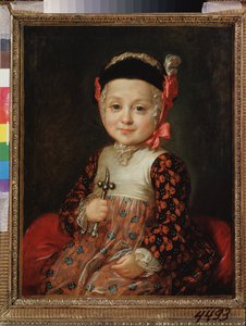 Ritratto di Alexei Grigorievitch Bobrinski (1762-1813) bambino da Fedor Stepanovich Rokotov