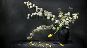 Elegante natura morta floreale da Felice Angelino