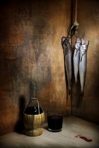 Pesce e vino alla contadina da Felice Angelino