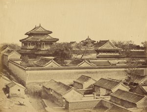 Prima veduta di Pechino ripresa dalla porta Antin, ottobre 1860 da Felice Beato