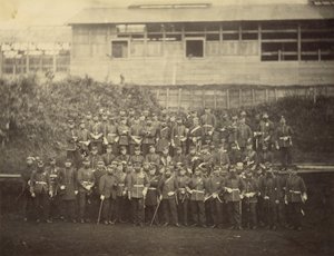 Ritratto di Gruppo del Battaglione dei Marines Reali da Felice Beato