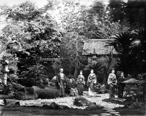 Giardino giapponese a Hara, c.1860s