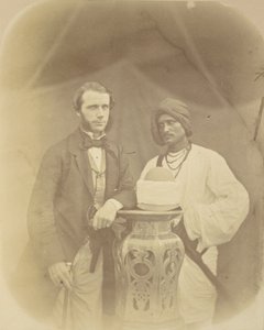 Ritratto di J.D. Forsyth, Esq., C.S. Sec., Comandante Capo a Oude con il suo Servitore Indiano da Felice Beato