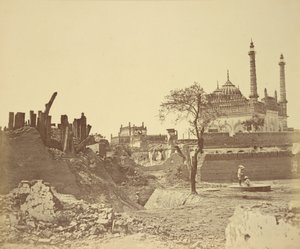 Rovine di una batteria di Sepoy da Felice Beato