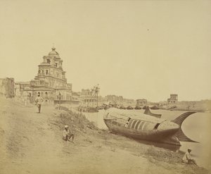 Il Palazzo Chattar Manzil e la Barca Reale di Oude da Felice Beato