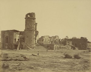La Residenza, Vista dalla Batteria Redan Mostrando il Tai-Khana da Felice Beato