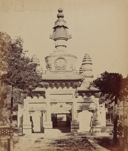 Monumento Tibetano nel Tempio Lama, Pechino, ottobre 1860, 1860 da Felice Beato