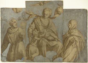 La Vergine con il Bambino e il neonato Giovanni Battista, i santi Francesco d
